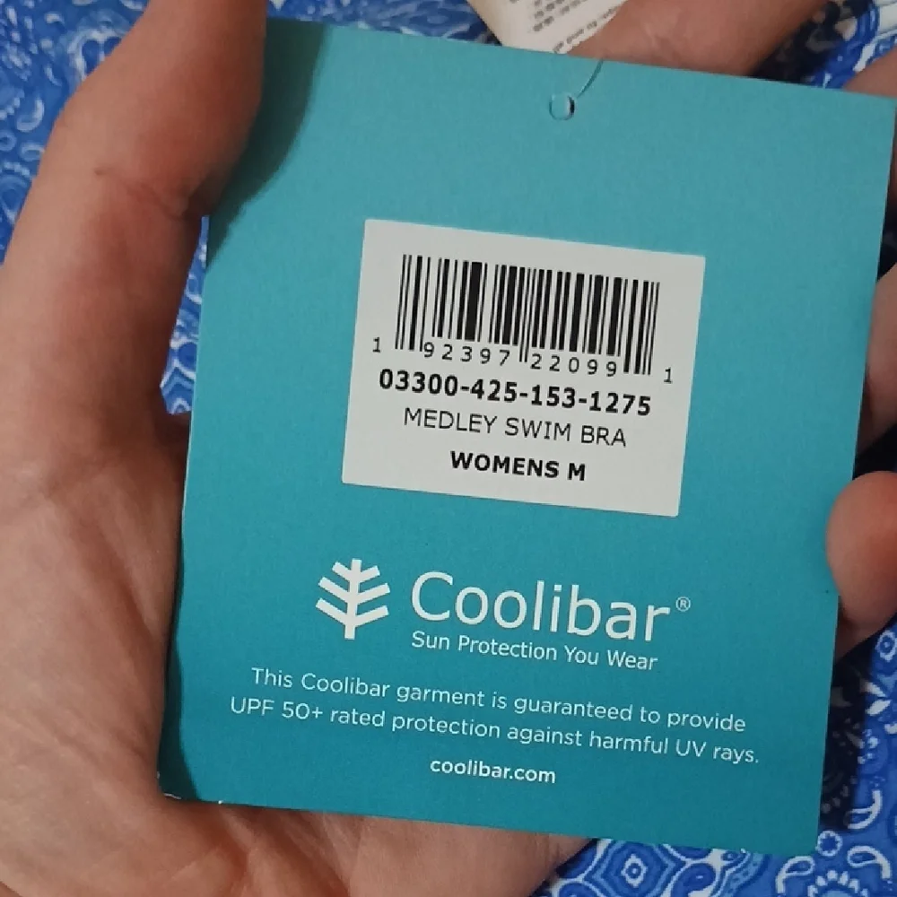 Coolibar UPF 50+ Reversible Medley Swim & Sports Bra Women's Size Medium NWT - Picture 8 of 8